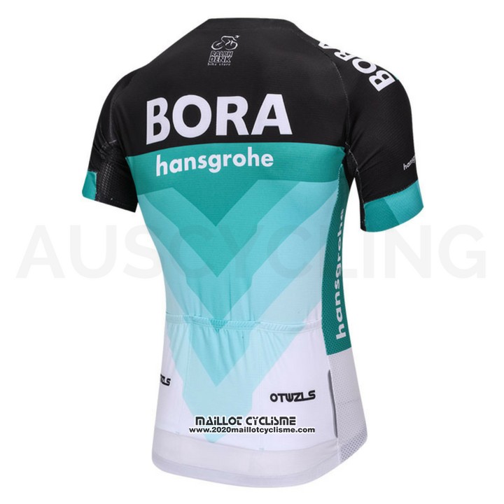 2018 Maillot Ciclismo Bora Vert et Noir Manches Courtes et Cuissard